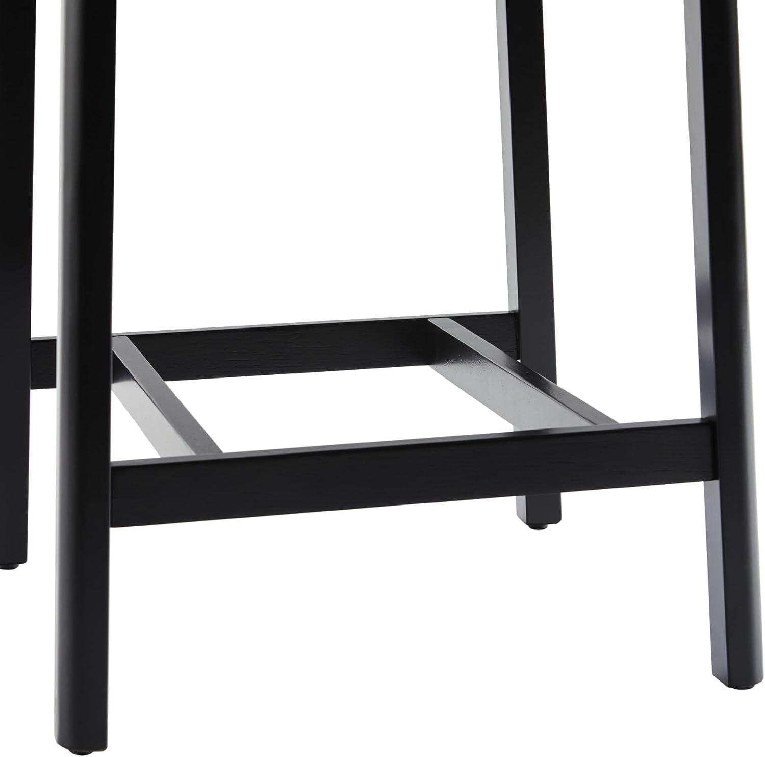 imageWalker Edison 2Piece Minimalist Solid Wood Counter Stool Set of 2 BlackBlack