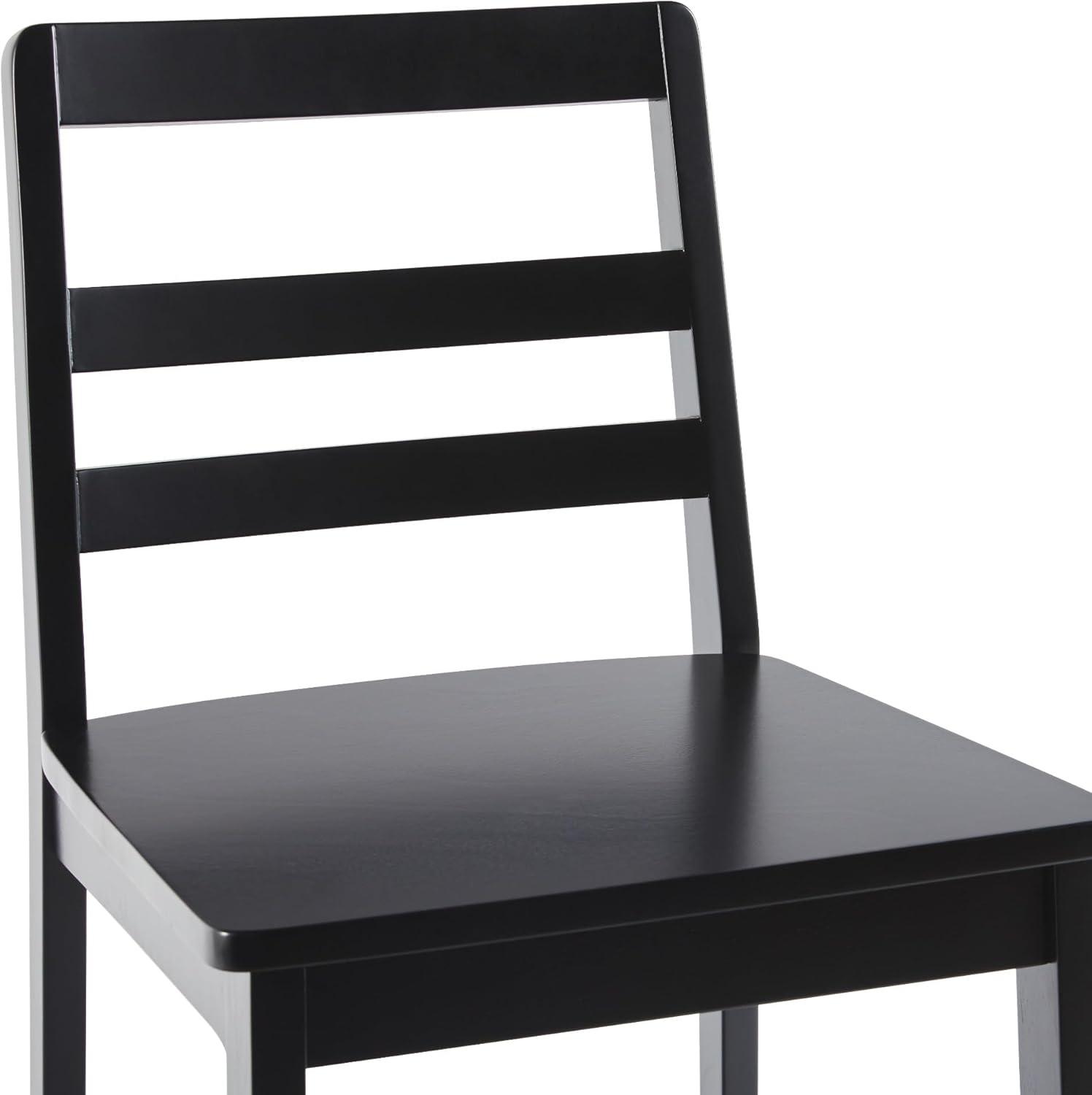 imageWalker Edison 2Piece Modern Solid Wood LadderBack Counter Stool Set of 2 BlackBlack