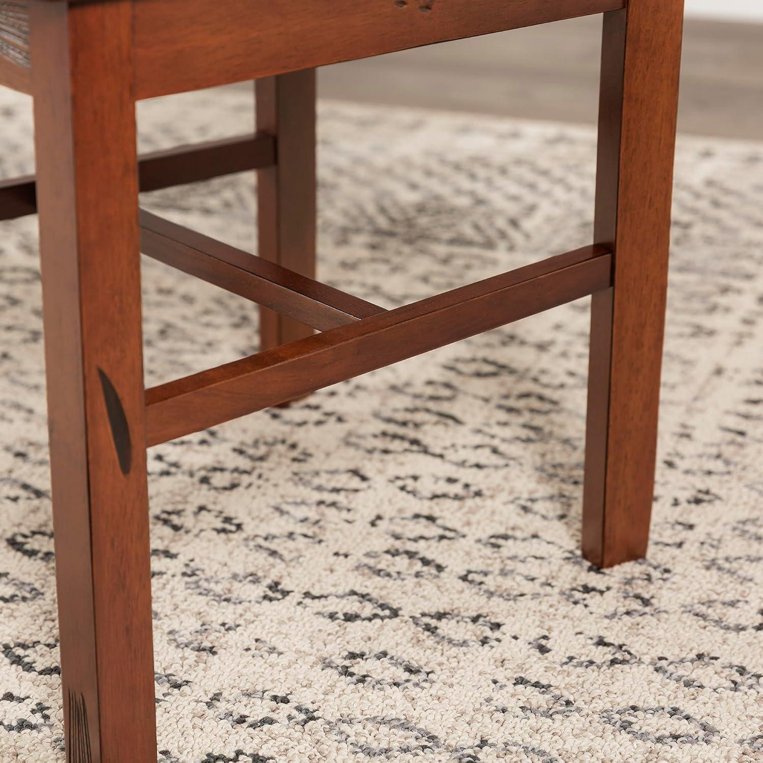 imageWalker Edison 68quot Drop Leaf Trestle Wood Dining Table in Dark OakChairs