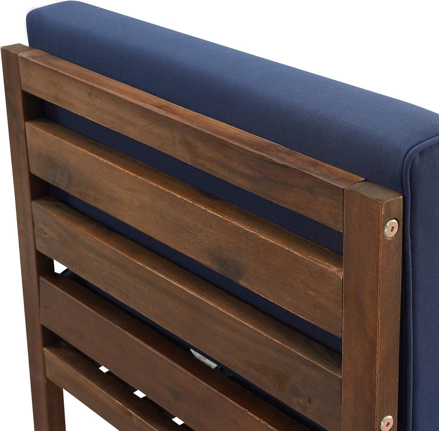 imageWalker Edison AZWSAN3PCDBBU Ravello Modular 3 Piece Outdoor Patio Set Navy BlueDark BrownDark BrownNavy Blue