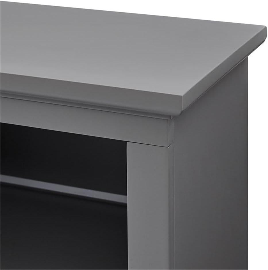 imageWalker Edison Bardot Classic GlassFront 2Door Storage Stand for TVs up to 88 Inches 80 Inch BlackGrey