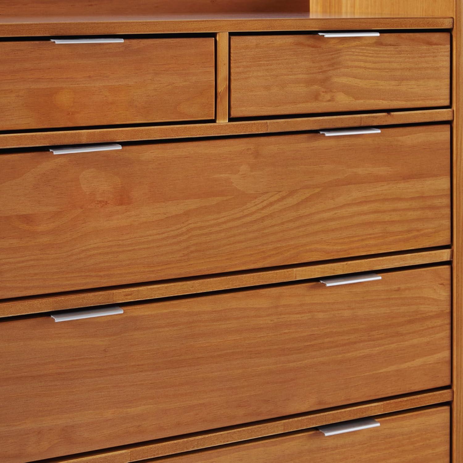 imageWalker Edison Blythe MidCentury Modern TrayTop Solid Wood 6Drawer Dresser 30 Inch CaramelCaramelt