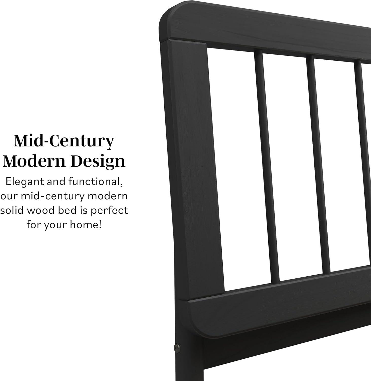 imageWalker Edison Clemente MidCentury Modern Spindle Headboard King Bedframe King Size CaramelCaramel