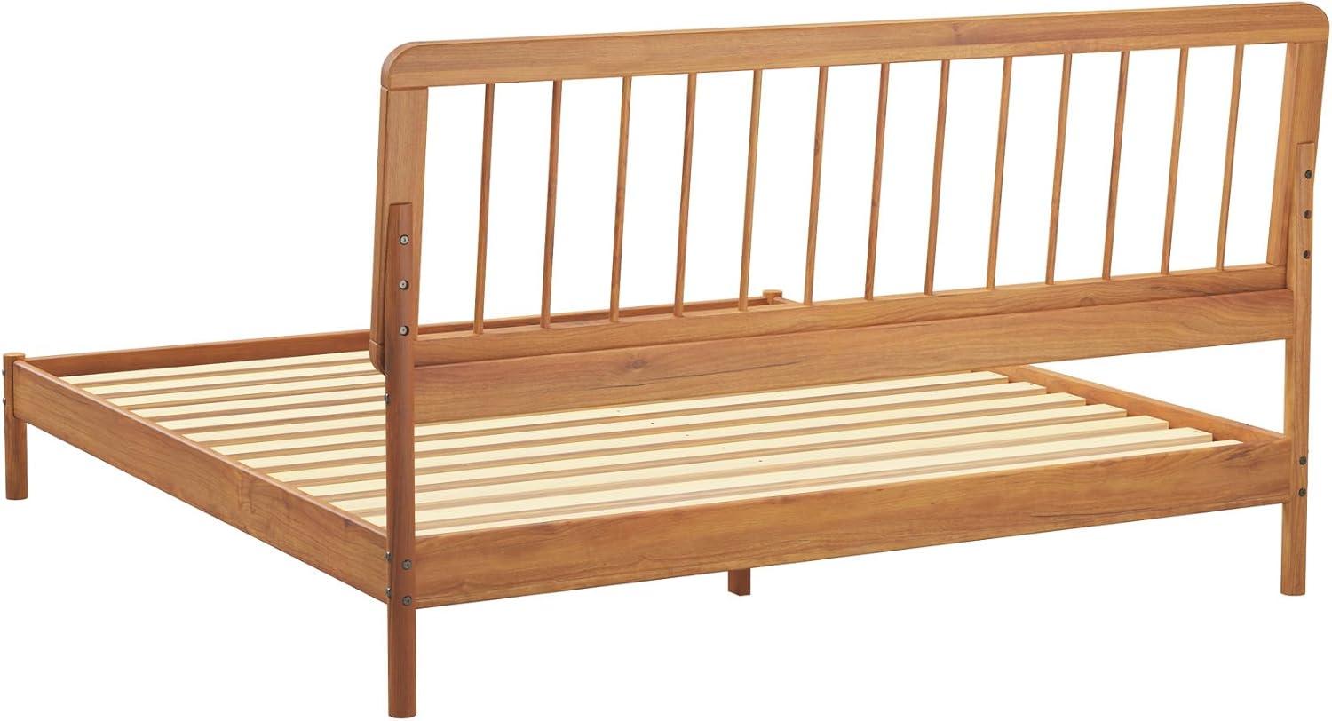 imageWalker Edison Clemente MidCentury Modern Spindle Headboard King Bedframe King Size CaramelCaramel