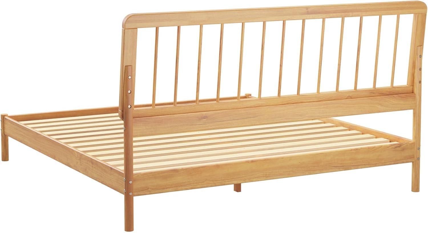 imageWalker Edison Clemente MidCentury Modern Spindle Headboard King Bedframe King Size CaramelNatural Pine