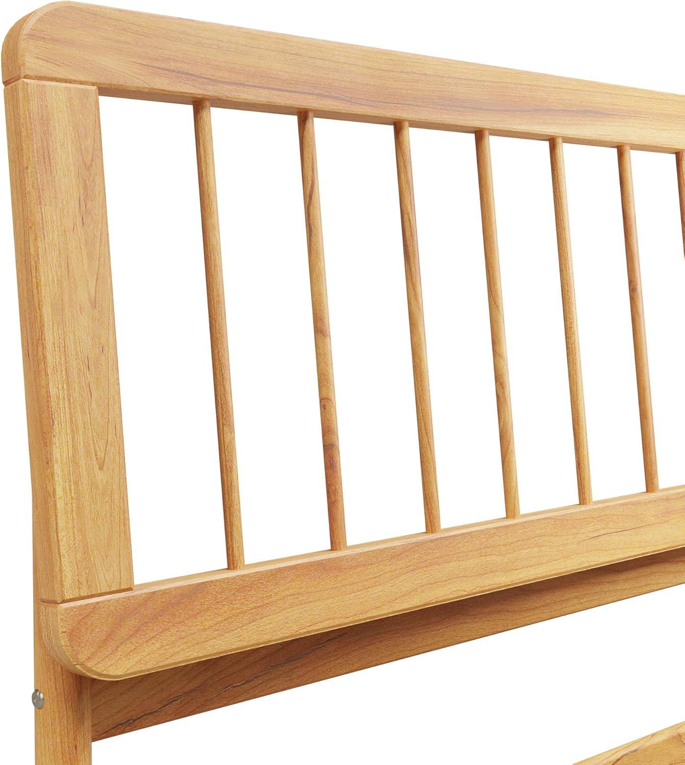 imageWalker Edison Clemente MidCentury Modern Spindle Headboard King Bedframe King Size CaramelNatural Pine