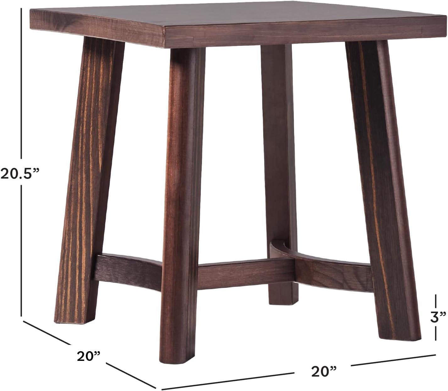 imageWalker Edison Colt Modern Farmhouse Solid Wood Round Side Table 18 Inch EspressoEspresso