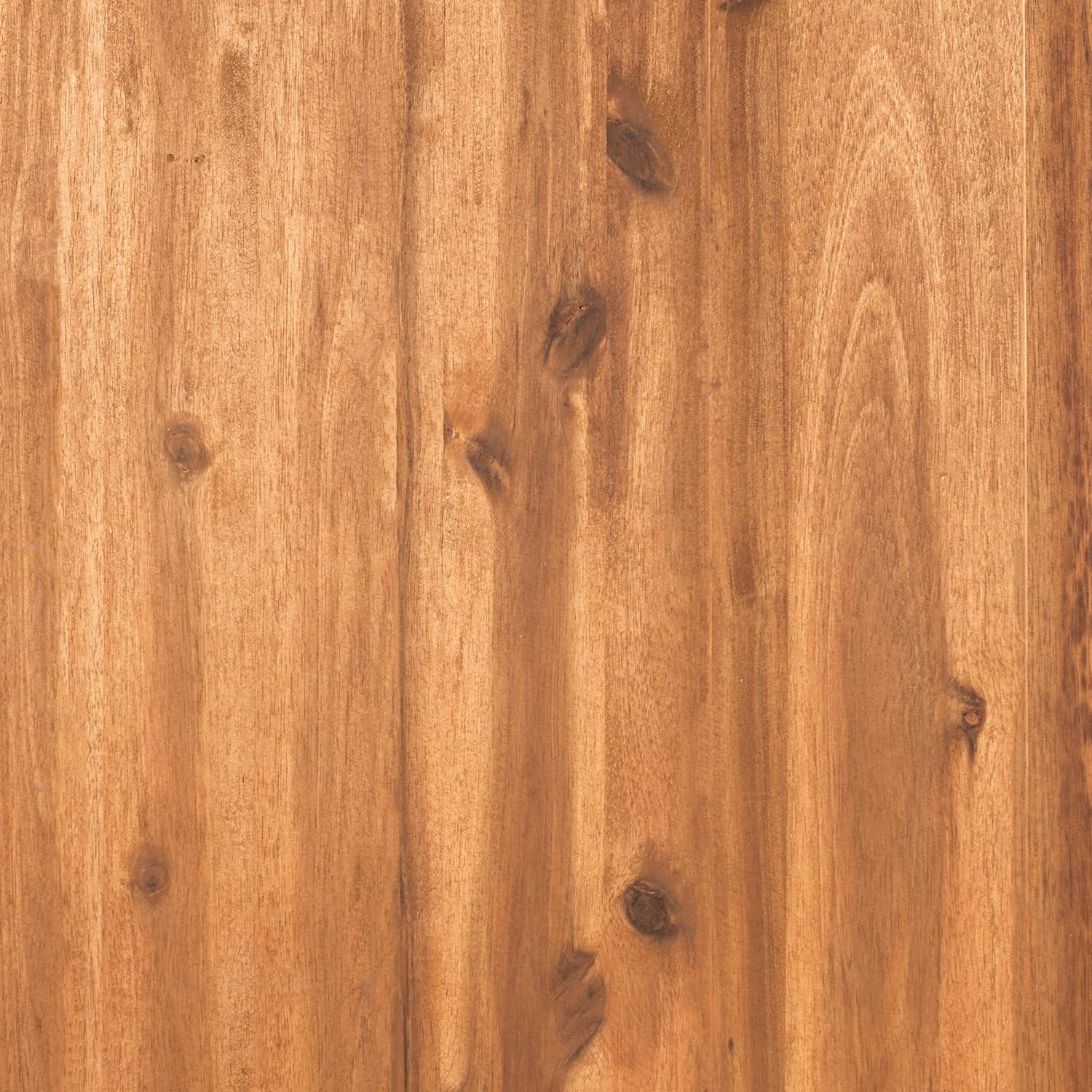 imageWalker Edison Delray Classic Acacia Wood X Back Patio Chairs with Cushions Set of 2 Brown