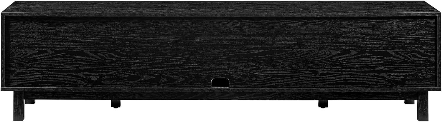 imageWalker Edison Destin Modern Minimal RattanDoor Stand for TVs up to 80 Inches 70 Inch BlackBlack