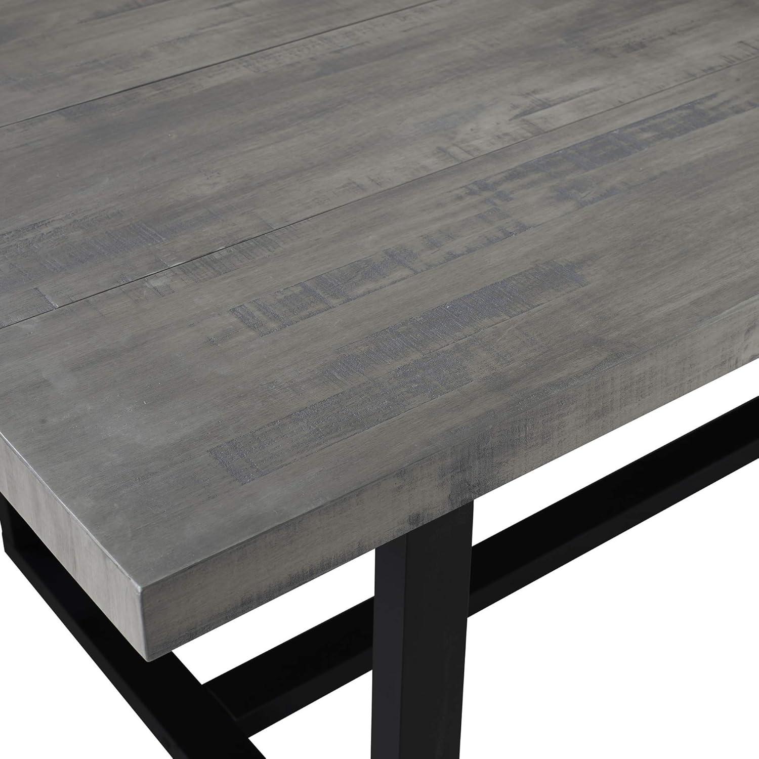imageWalker Edison Durango Distressed Solid Wood Dining Table 72 Inch MahoganyGrey