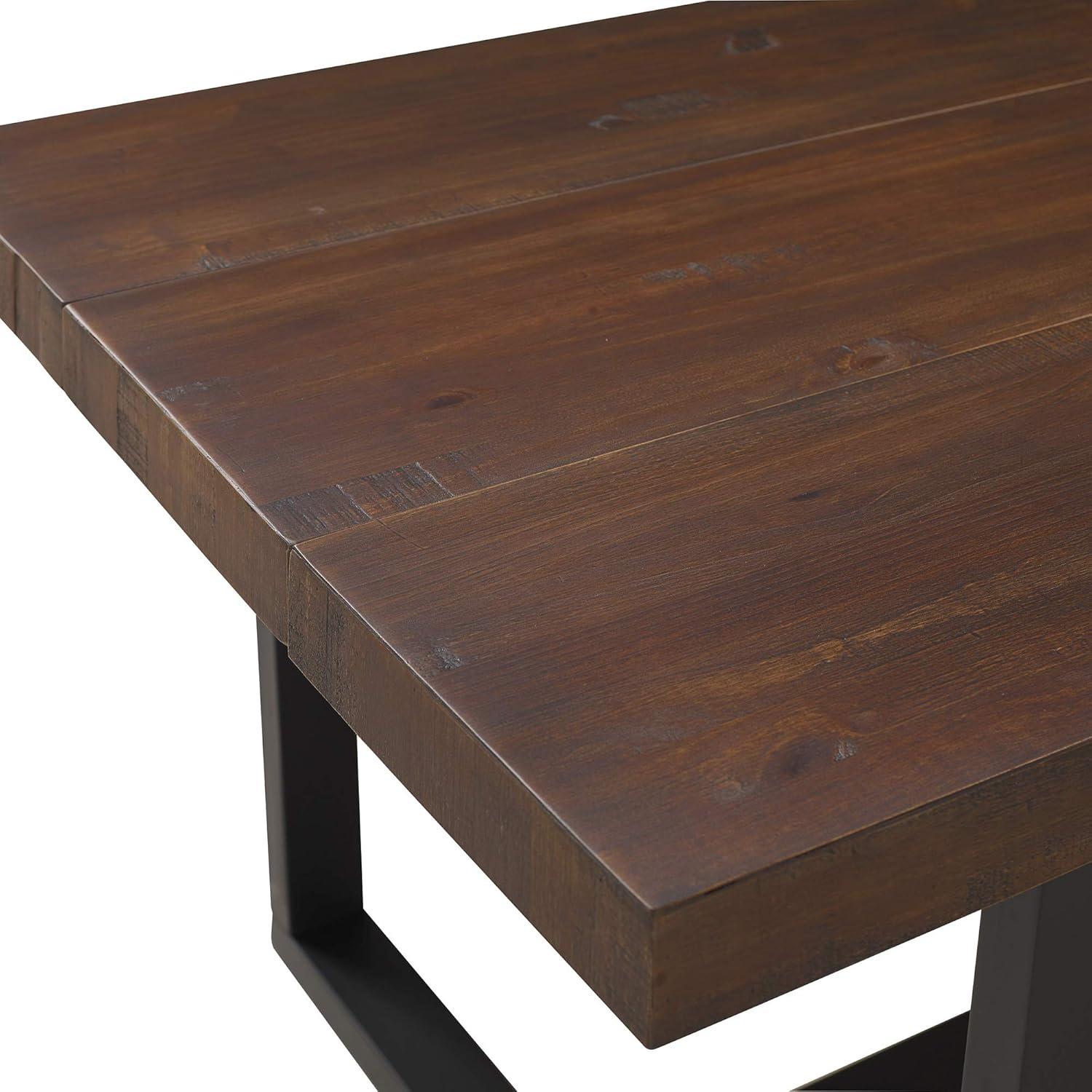 imageWalker Edison Durango Distressed Solid Wood Dining Table 72 Inch MahoganyMahogany