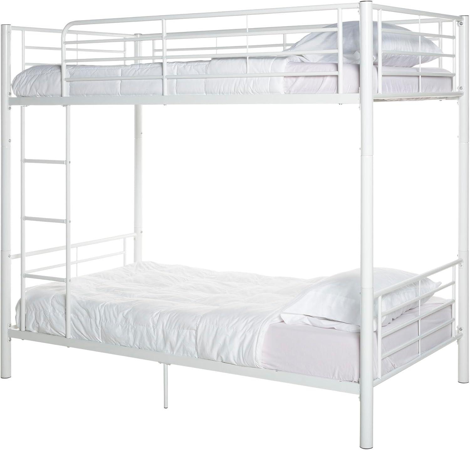 imageWalker Edison Elodie Urban Industrial Twin over Twin Metal Bunk Bed Twin over Twin BlackWhite
