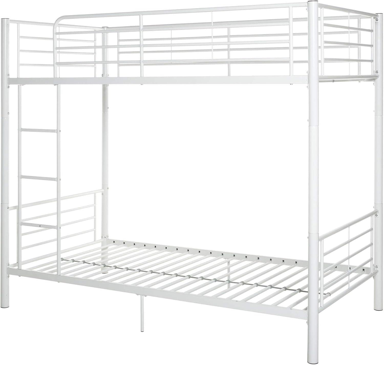 imageWalker Edison Elodie Urban Industrial Twin over Twin Metal Bunk Bed Twin over Twin BlackWhite