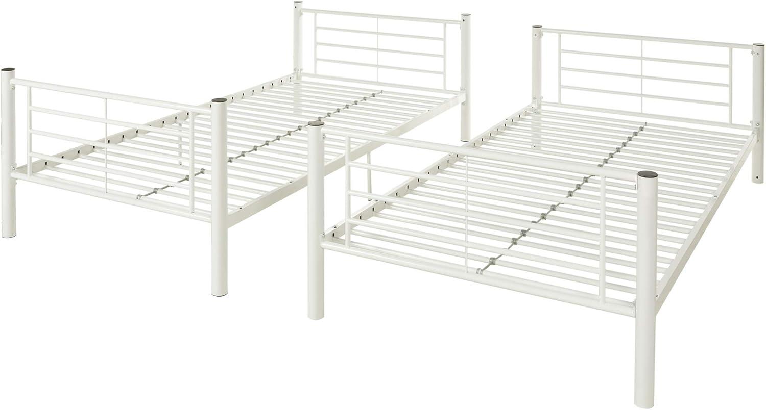 imageWalker Edison Elodie Urban Industrial Twin over Twin Metal Bunk Bed Twin over Twin BlackWhite