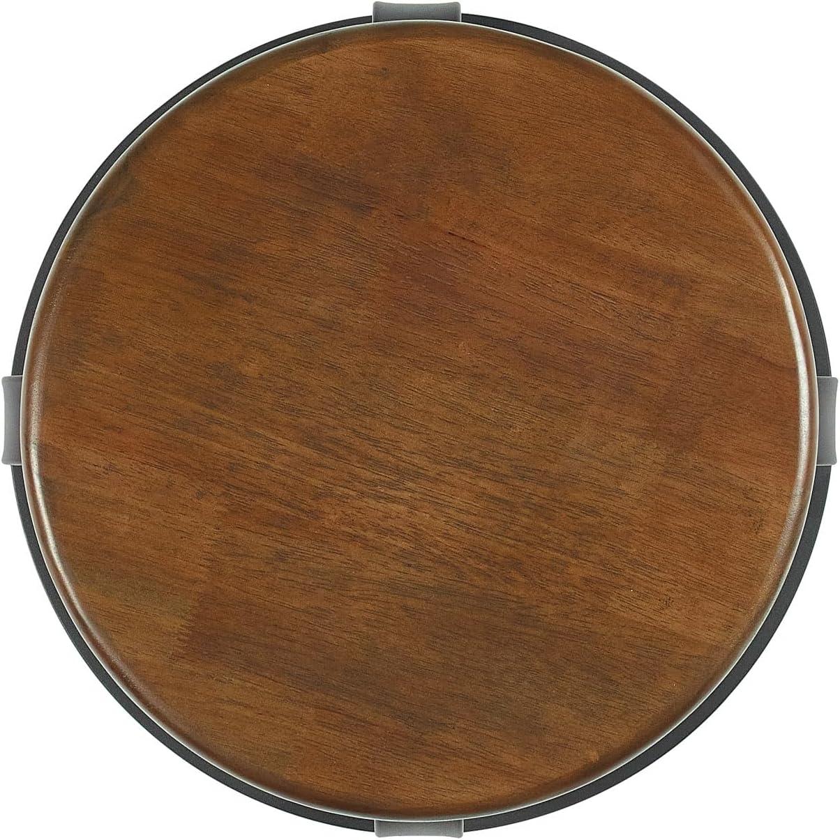 imageWalker Edison Hayes Modern Curved Metal and Solid Wood Barstool 26 Inch Dark CoffeeBlackDark Coffee Black