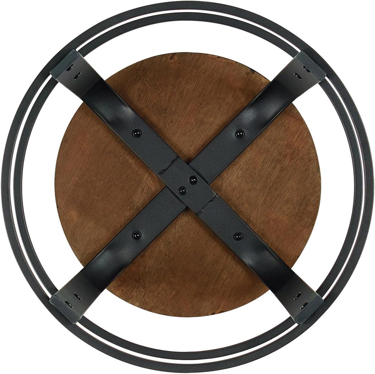 imageWalker Edison Hayes Modern Curved Metal and Solid Wood Barstool 26 Inch Dark CoffeeBlackDark Coffee Black