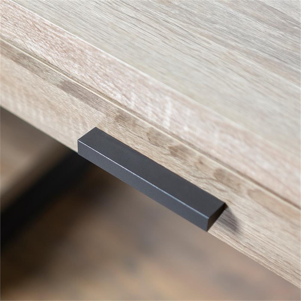 imageWalker Edison Industrial Wood Computer Writing Desk 4 Storage Shelves and Gaming Gamer Command Center Workstation Desk Home Office 60 Inch DriftwoodDriftwood