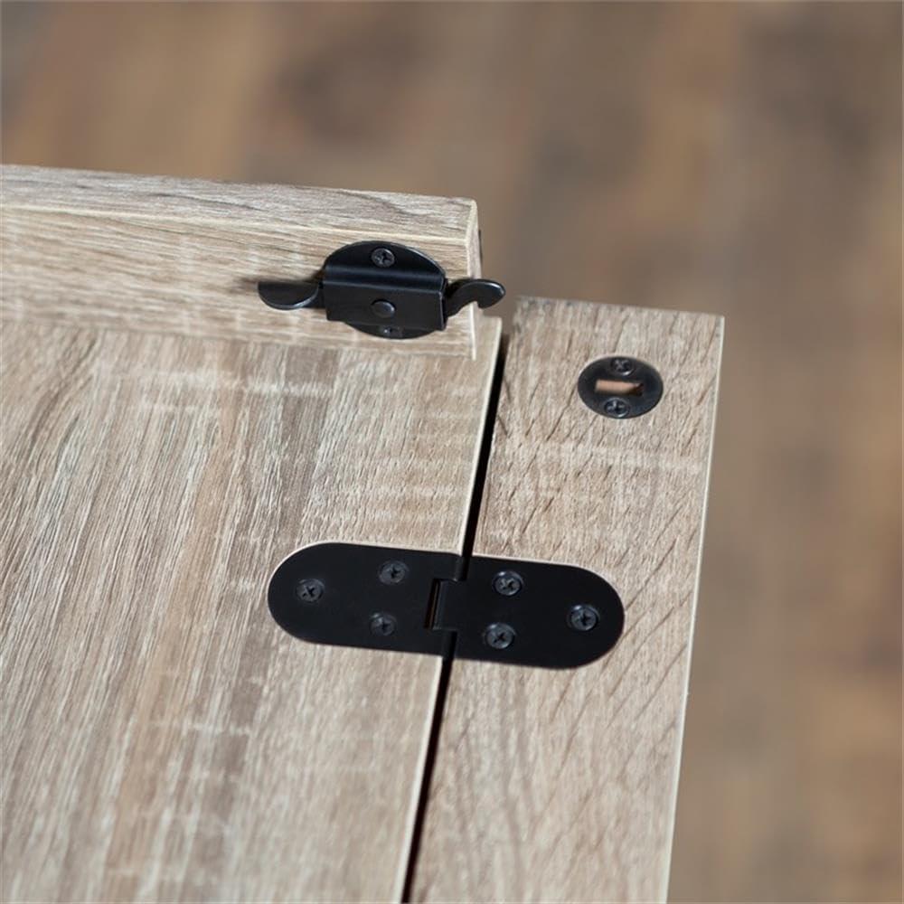 imageWalker Edison Industrial Wood Computer Writing Desk 4 Storage Shelves and Gaming Gamer Command Center Workstation Desk Home Office 60 Inch DriftwoodDriftwood