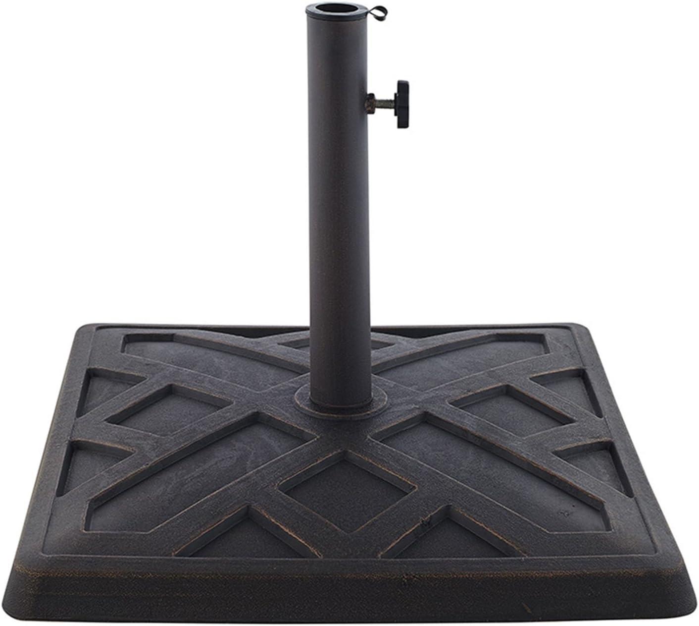 imageWalker Edison Mari Modern Polyresin Square Umbrella Stand with Metal Design 18 Inch BlackBronze
