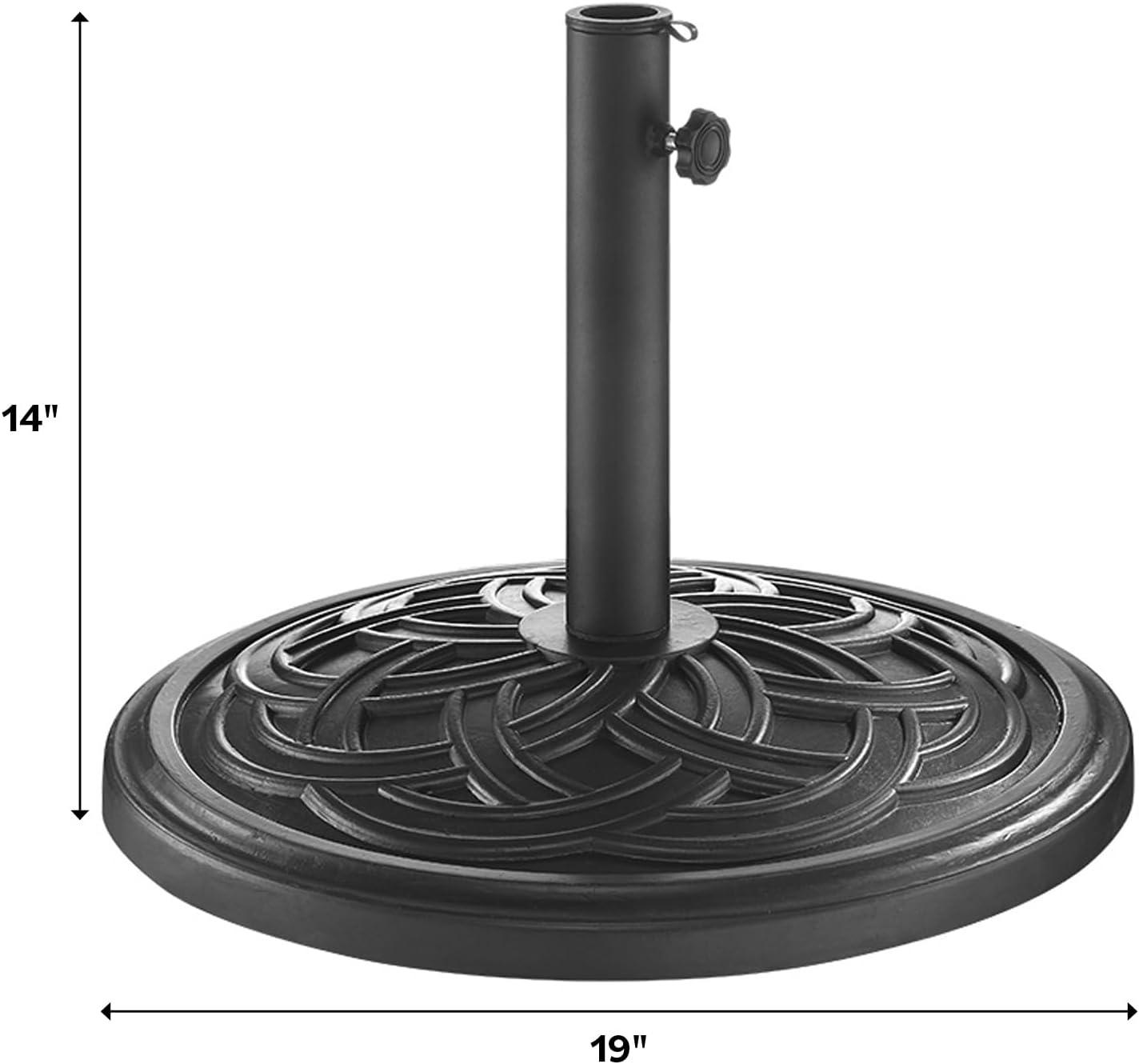 imageWalker Edison Mari Modern Polyresin Square Umbrella Stand with Metal Design 18 Inch BlackBronze