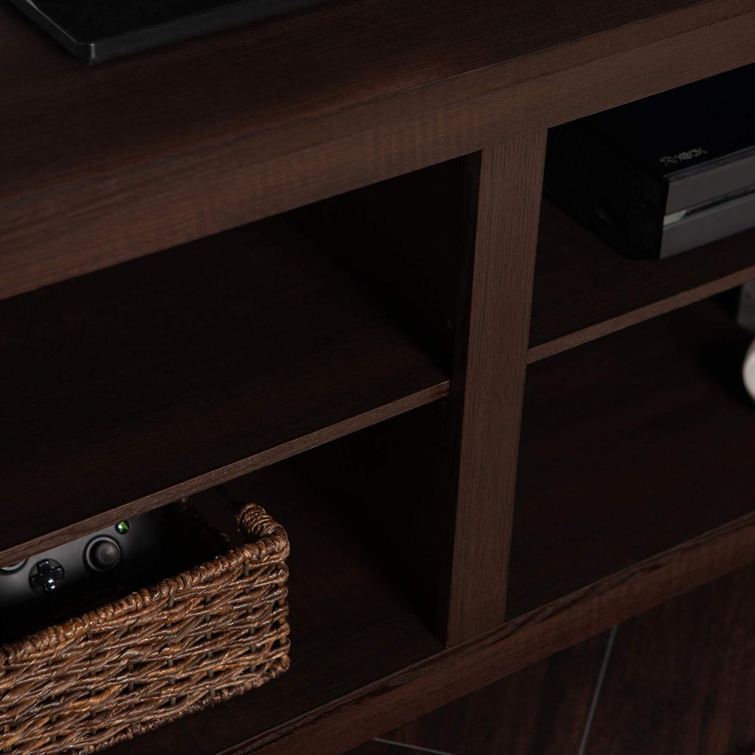 imageWalker Edison Maxwell Classic 2 Shelf Corner TV Stand for TVs up to 65 Inches 58 Inch EspressoEspresso