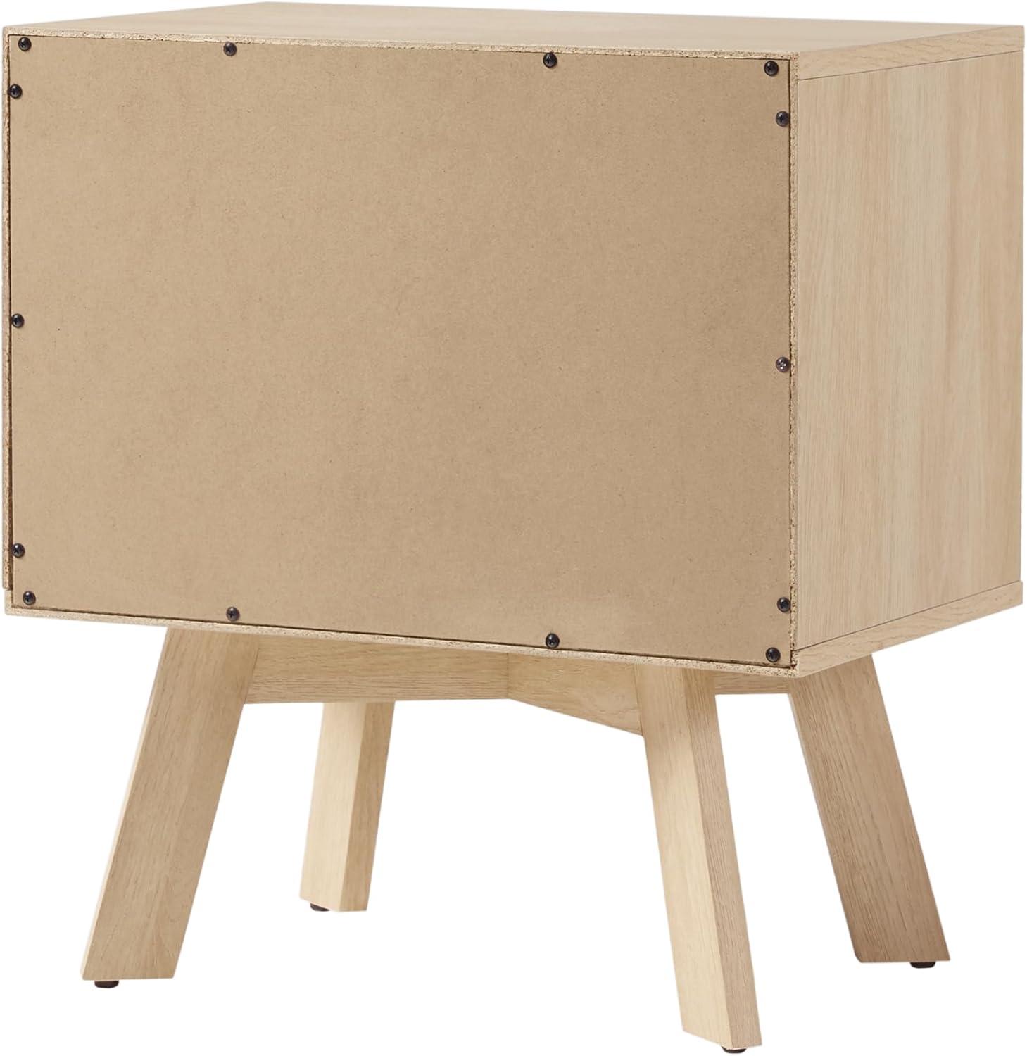 imageWalker Edison Mid Century Modern 1Drawer Nightstand Bedroom Storage Drawer and Shelf Bedside End Table 21 Inch Coastal OakCoastal Oak