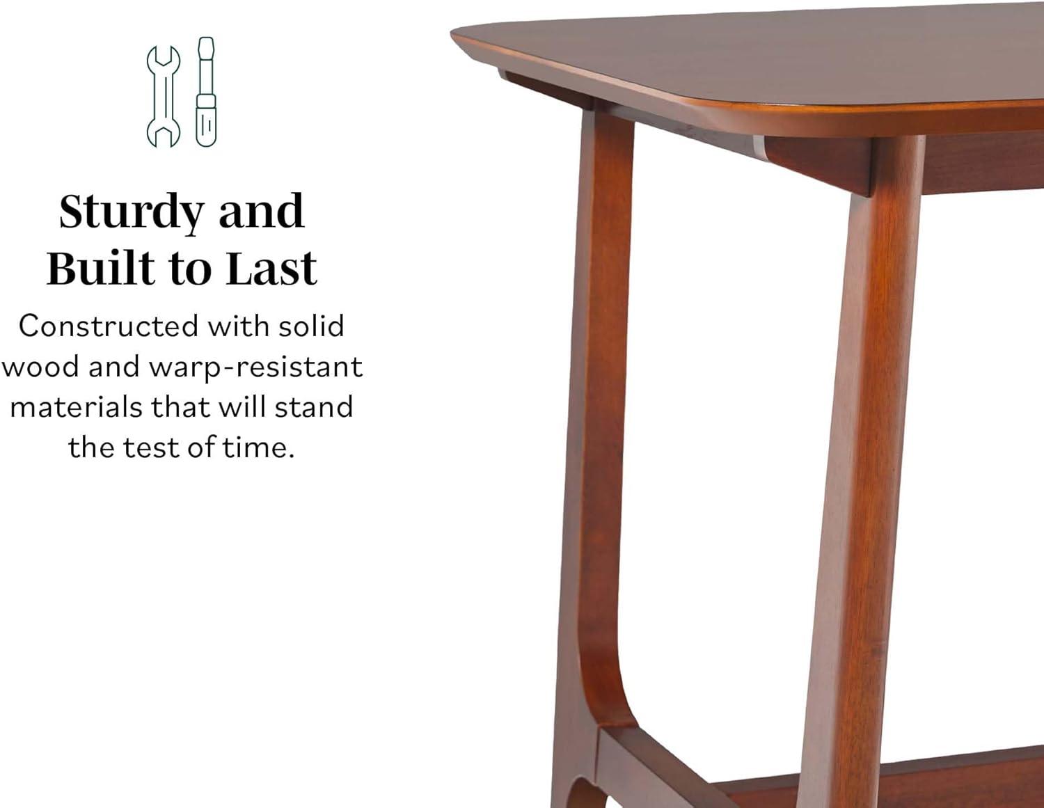 imageWalker Edison MidCentury Modern Solid Wood Trestle Base Dining Table 60 Inch Walnut VeneerWalnut