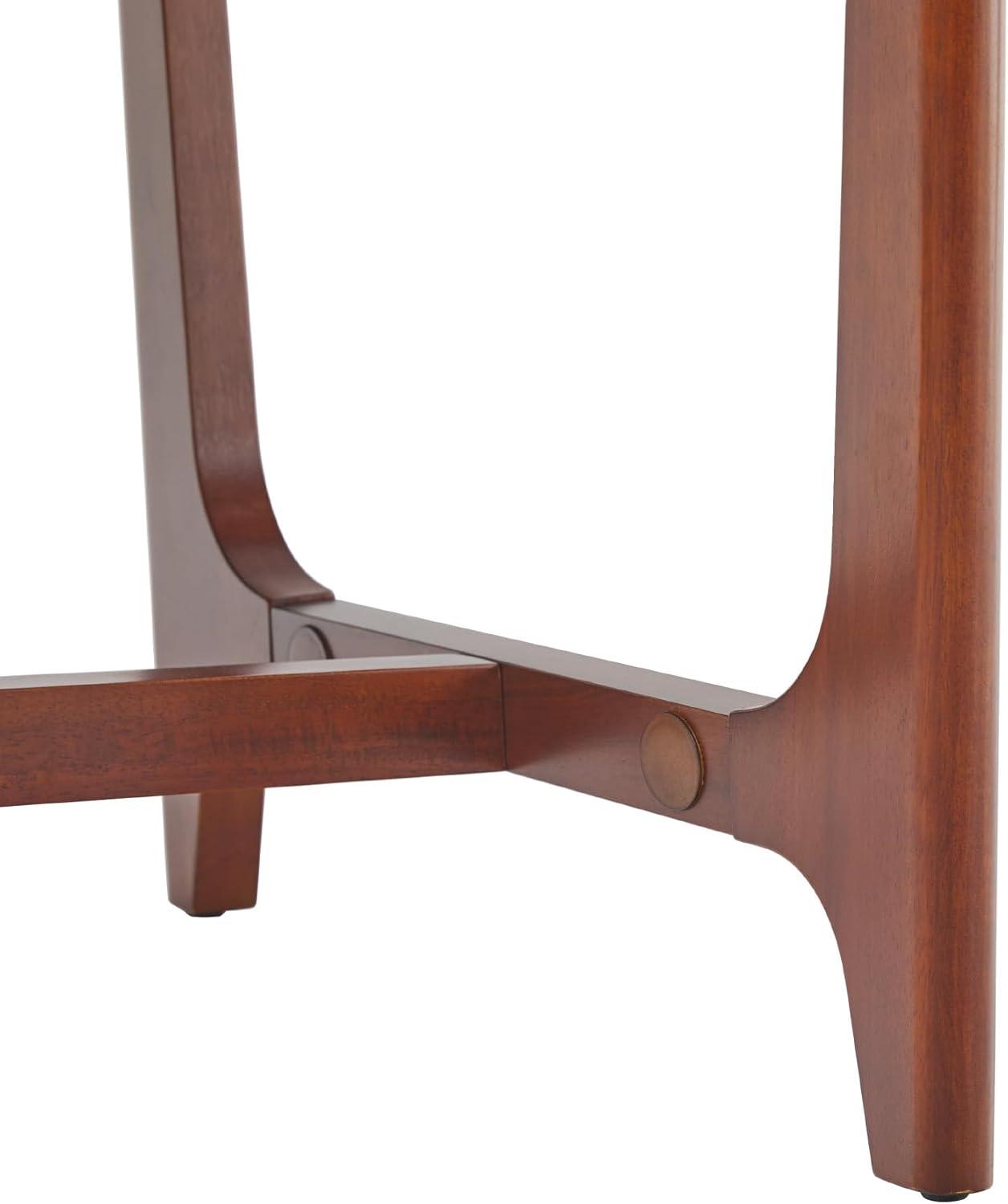 imageWalker Edison MidCentury Modern Solid Wood Trestle Base Dining Table 60 Inch Walnut VeneerWalnut