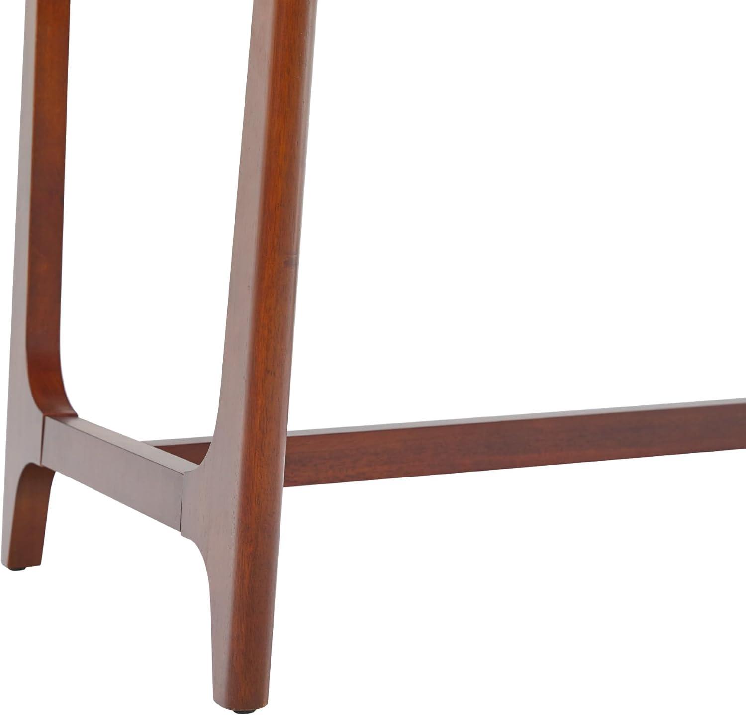 imageWalker Edison MidCentury Modern Solid Wood Trestle Base Dining Table 60 Inch Walnut VeneerWalnut