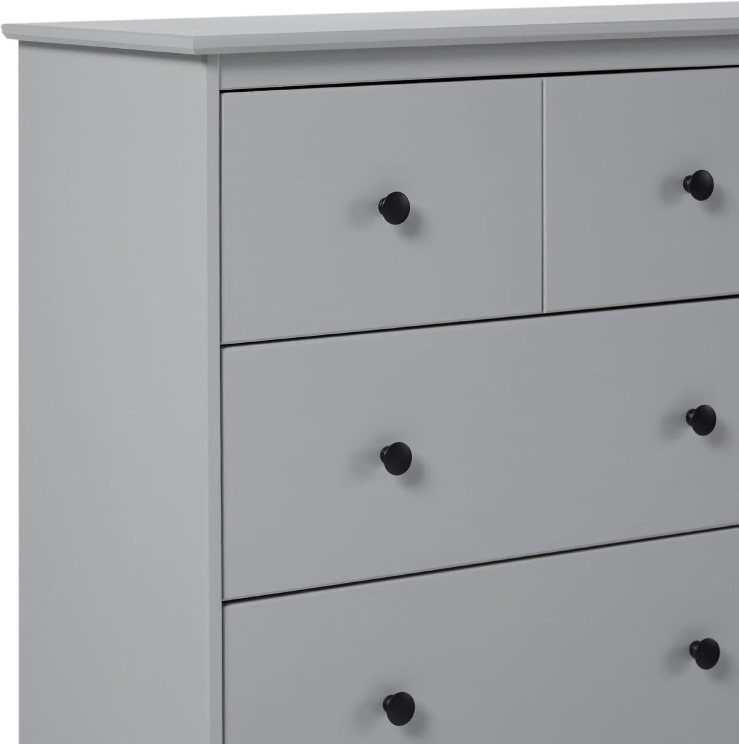 imageWalker Edison Modern 6Drawer Solid Wood Dresser Bedroom Storage 57 Inch WhiteGreyt