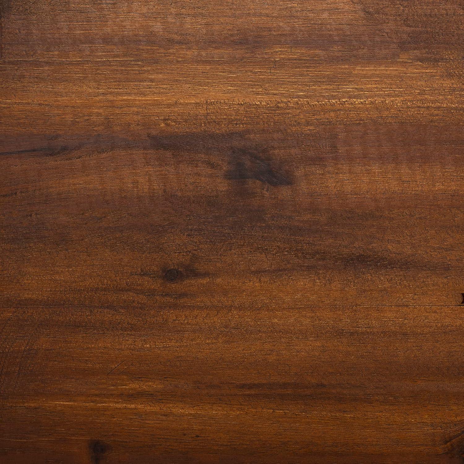 imageWalker Edison Modern Cushioned Solid Acacia Wood LoveseatDark Brown