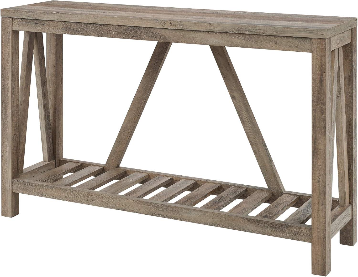 imageWalker Edison Modern Farmhouse Accent Entryway Table Entry Table Living Room End Table 52 Inch Grey WashGrey Wash