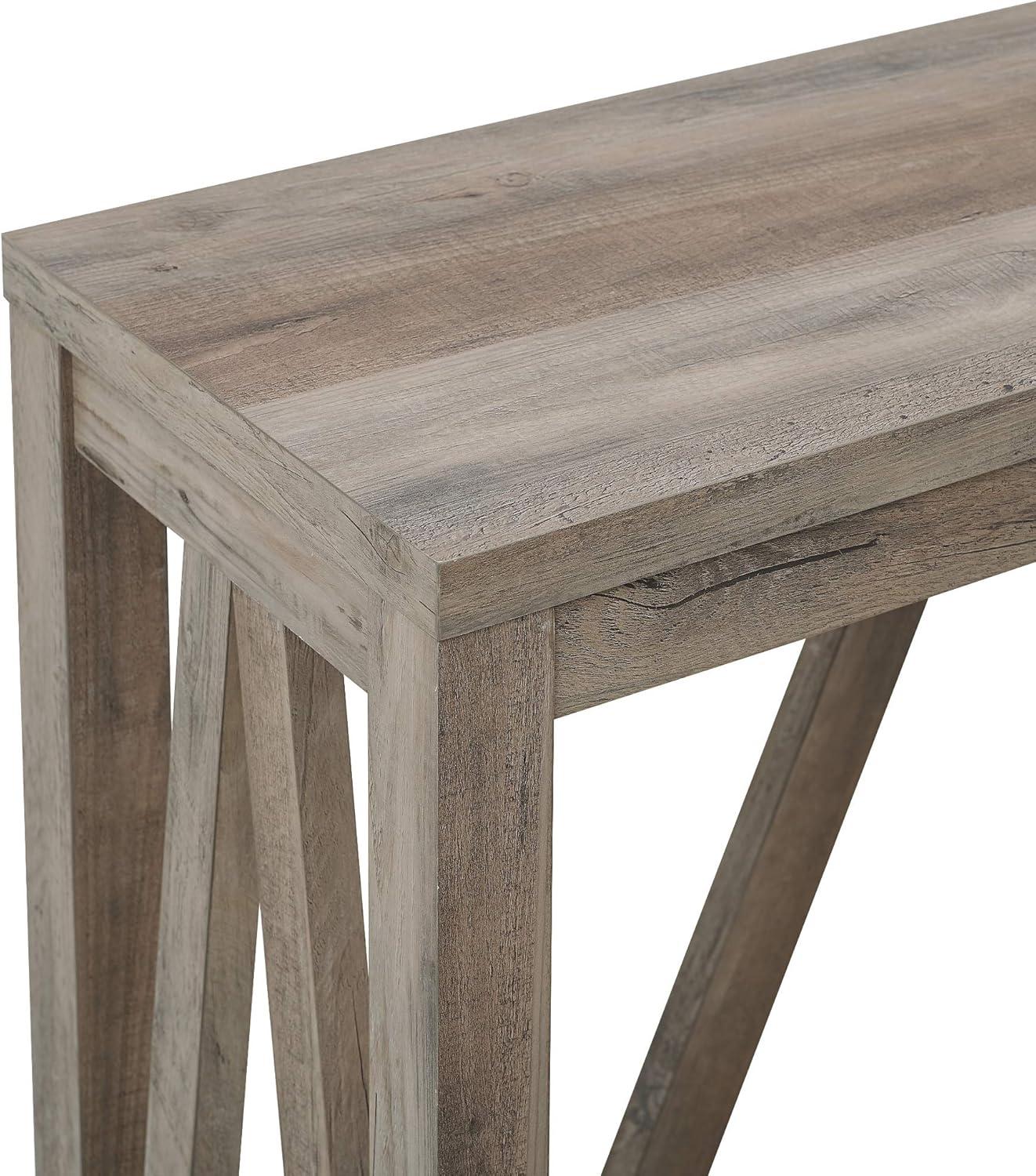 imageWalker Edison Modern Farmhouse Accent Entryway Table Entry Table Living Room End Table 52 Inch Grey WashGrey Wash