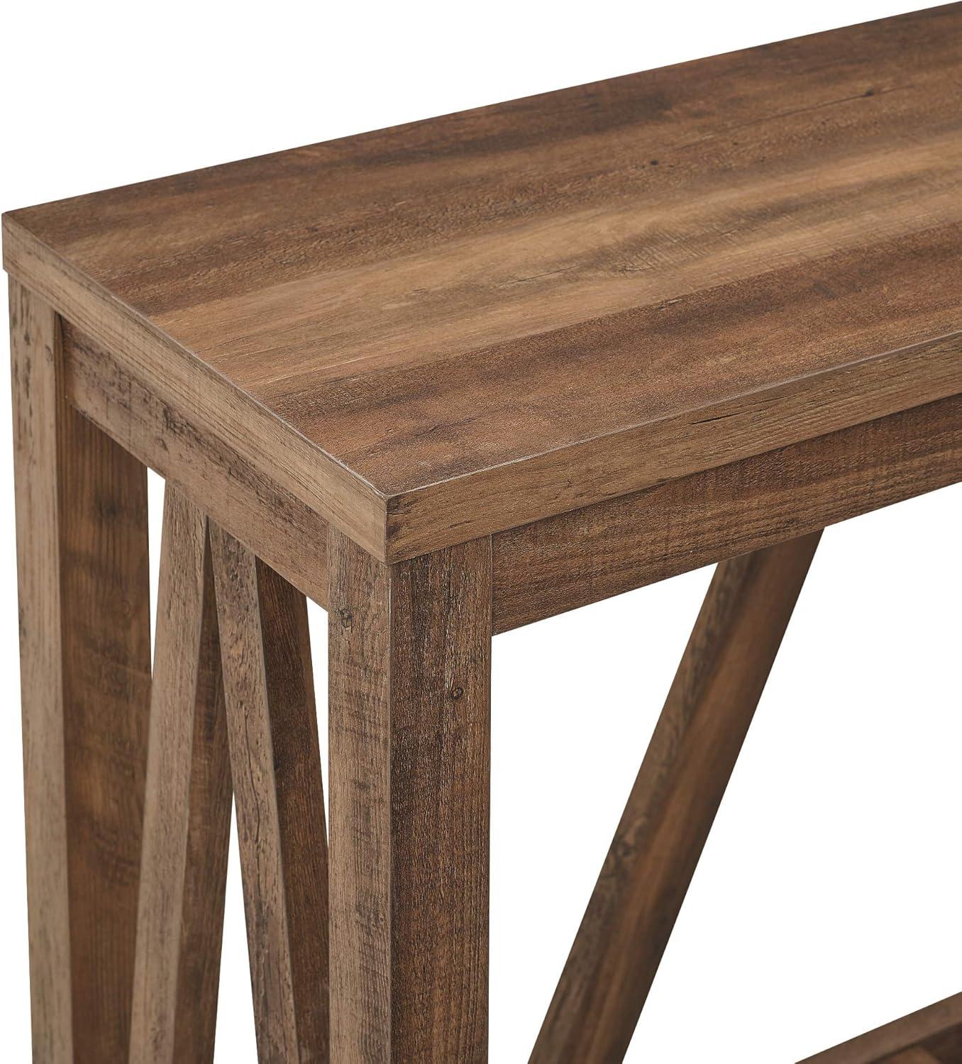 imageWalker Edison Modern Farmhouse Accent Entryway Table Entry Table Living Room End Table 52 Inch Grey WashRustic Oak