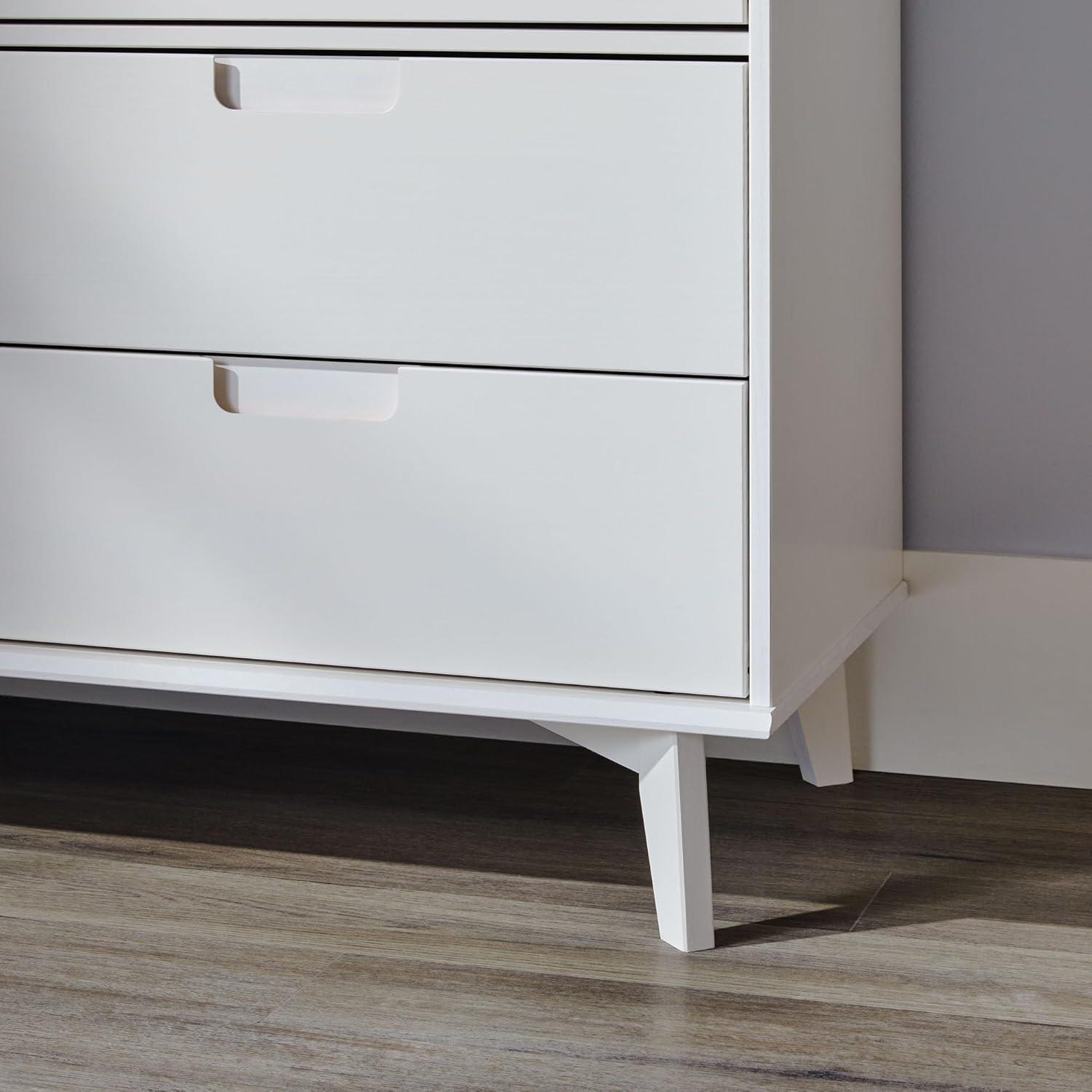 imageWalker Edison Sloane 6Drawer Solid Wood Dresser with Metal Handles 52 Inch CaramelWhite