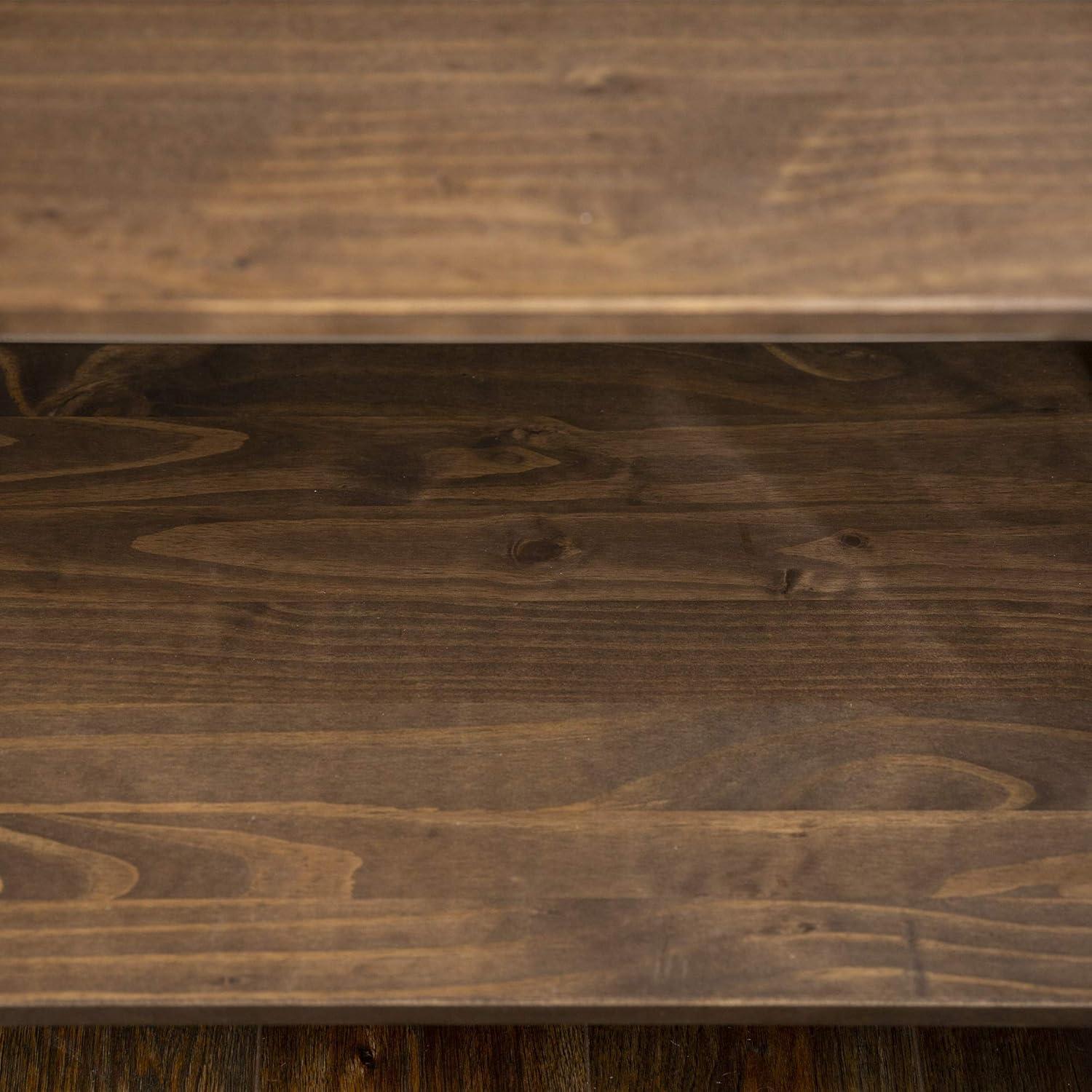 imageWalker Edison X Back Modern Farmhouse Wood Bookcase Bookshelf Home Office Living Room Storage 4 Shelves BrownBrown