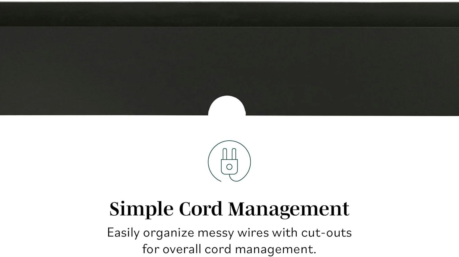 imageWalker Edison Zee Modern Floating Mounted Minimalist TV Stand 65 Inch Length for TVs up to 70 Inches Solid BlackSolid Black