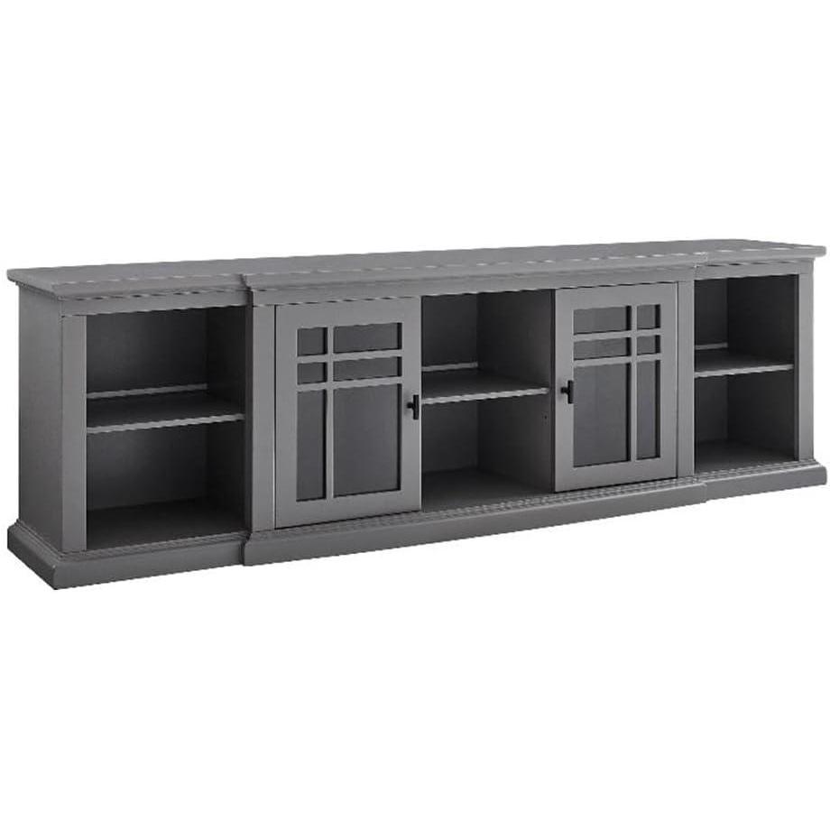 imageWalker Edison Bardot Classic GlassFront 2Door Storage Stand for TVs up to 88 Inches 80 Inch BlackGrey