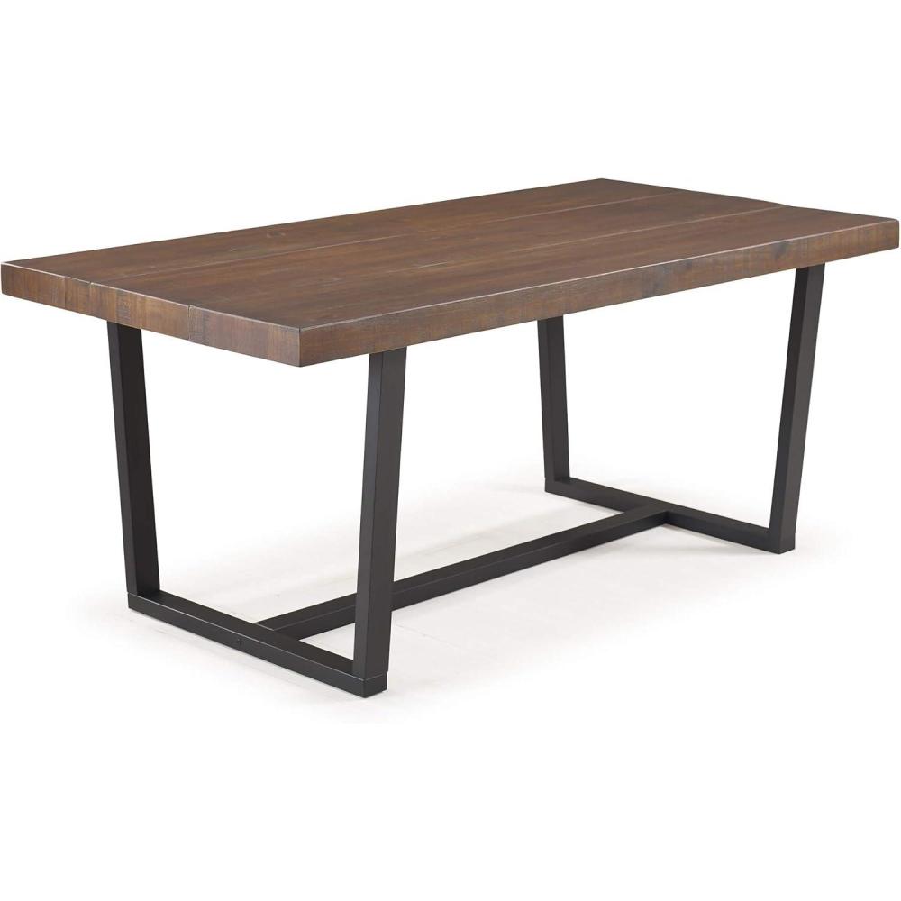 imageWalker Edison Durango Distressed Solid Wood Dining Table 72 Inch MahoganyMahogany