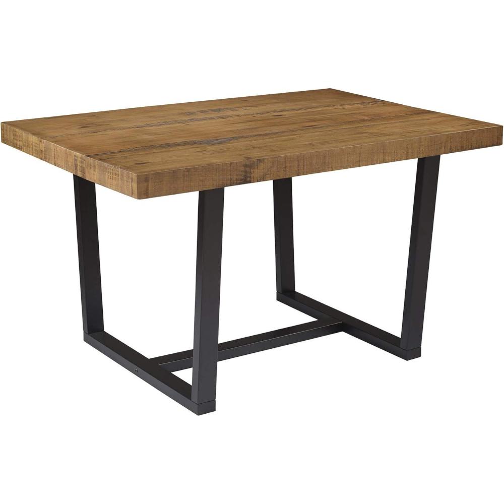 imageWalker Edison Durango Distressed Solid Wood Dining Table 72 Inch MahoganyRustic Oak