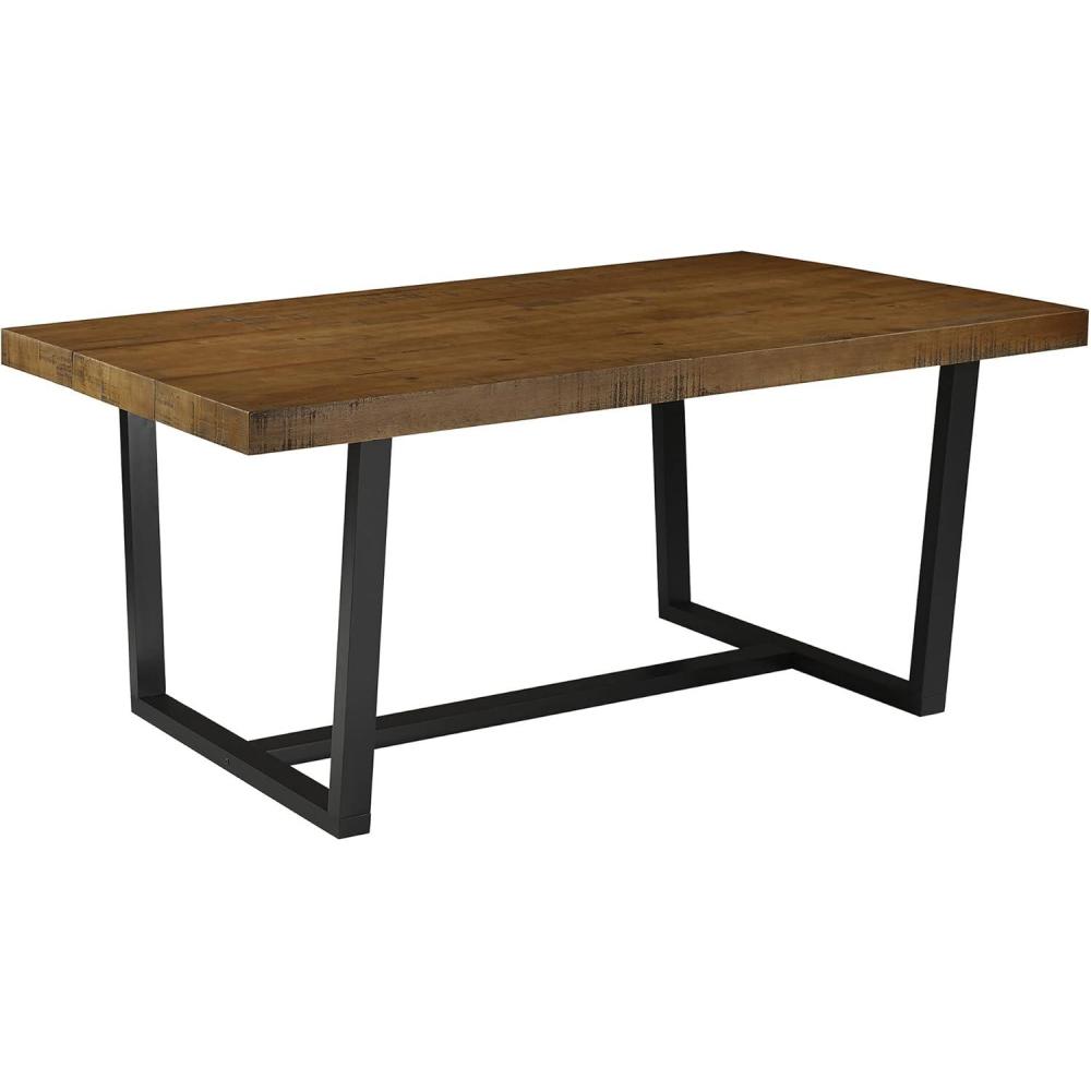 imageWalker Edison Durango Distressed Solid Wood Dining Table 72 Inch Rustic OakRustic Oak