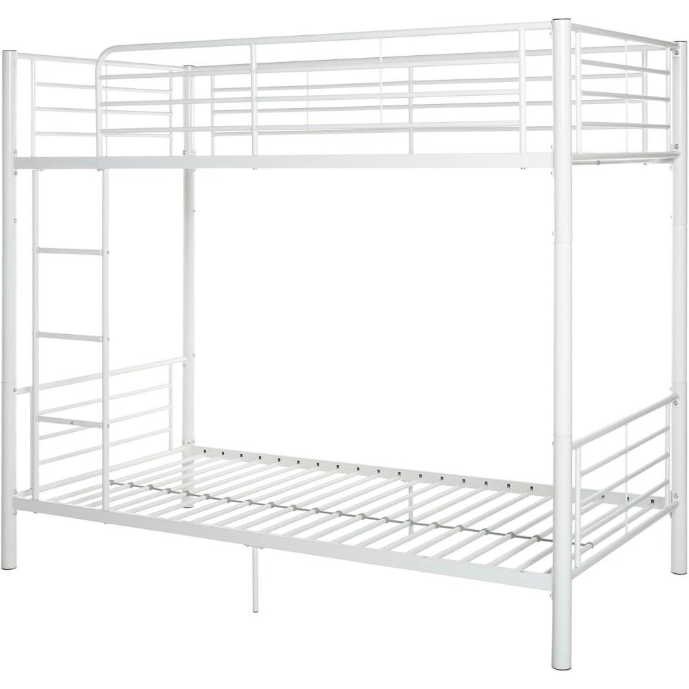 imageWalker Edison Elodie Urban Industrial Twin over Twin Metal Bunk Bed Twin over Twin BlackWhite