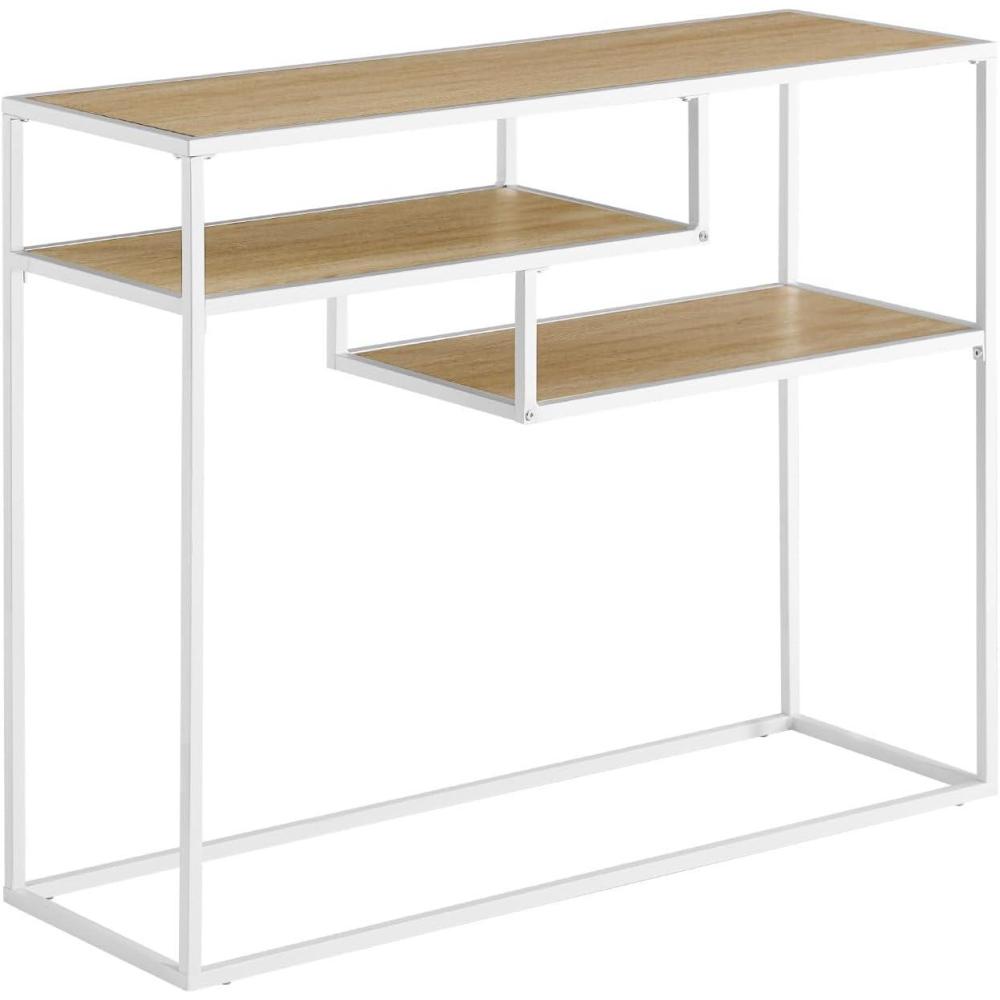 imageWalker Edison Finley Contemporary Floating Shelf Entry Table 42 Inch Coastal OakWhite