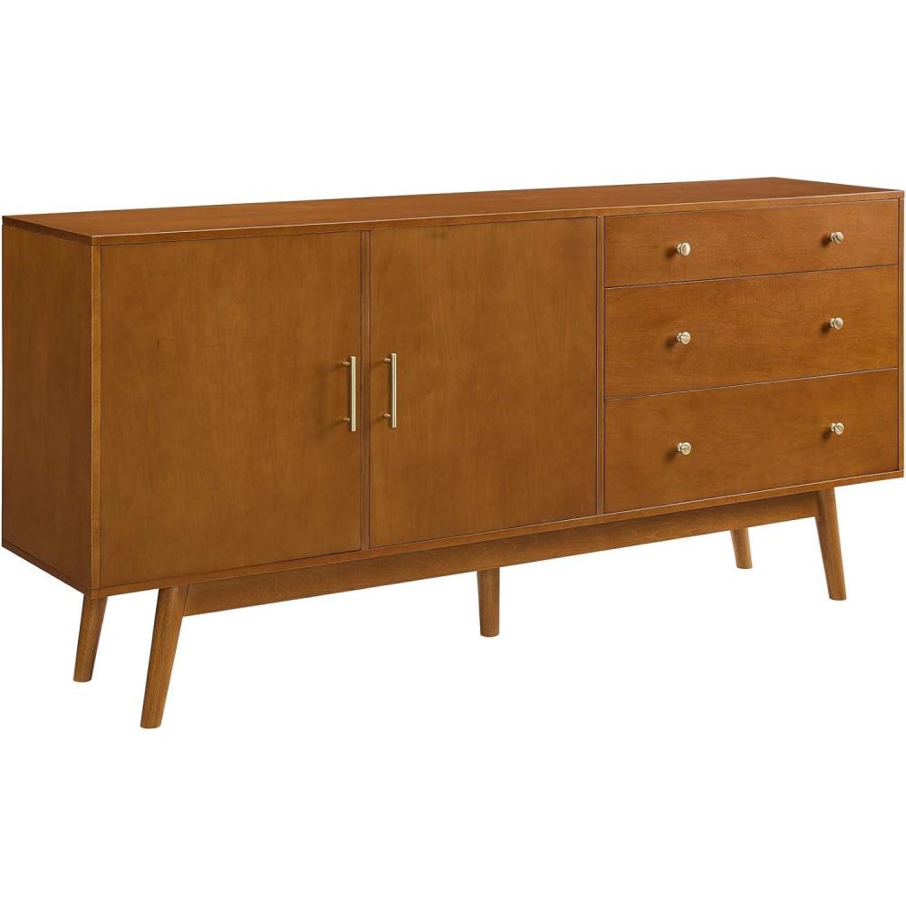 imageWalker Edison MidCentury Modern Wood Kitchen Buffet Sideboard Entryway Serving Storage Cabinet DoorsDining Room Console 70 Inch WalnutAcorn