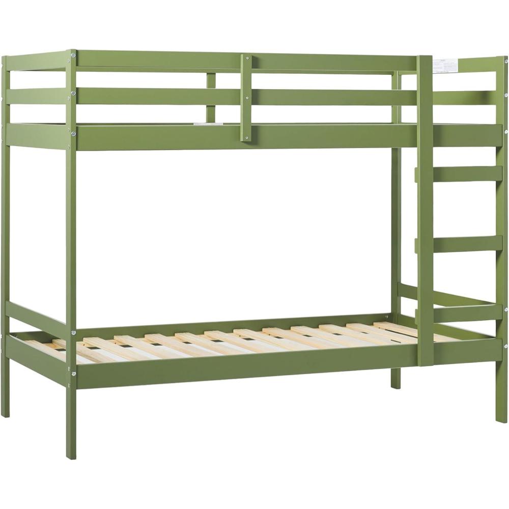 imageWalker Edison Modern TwinSize Childrens Bed Frame Bedroom TwinSize Olive GreenOlive Green