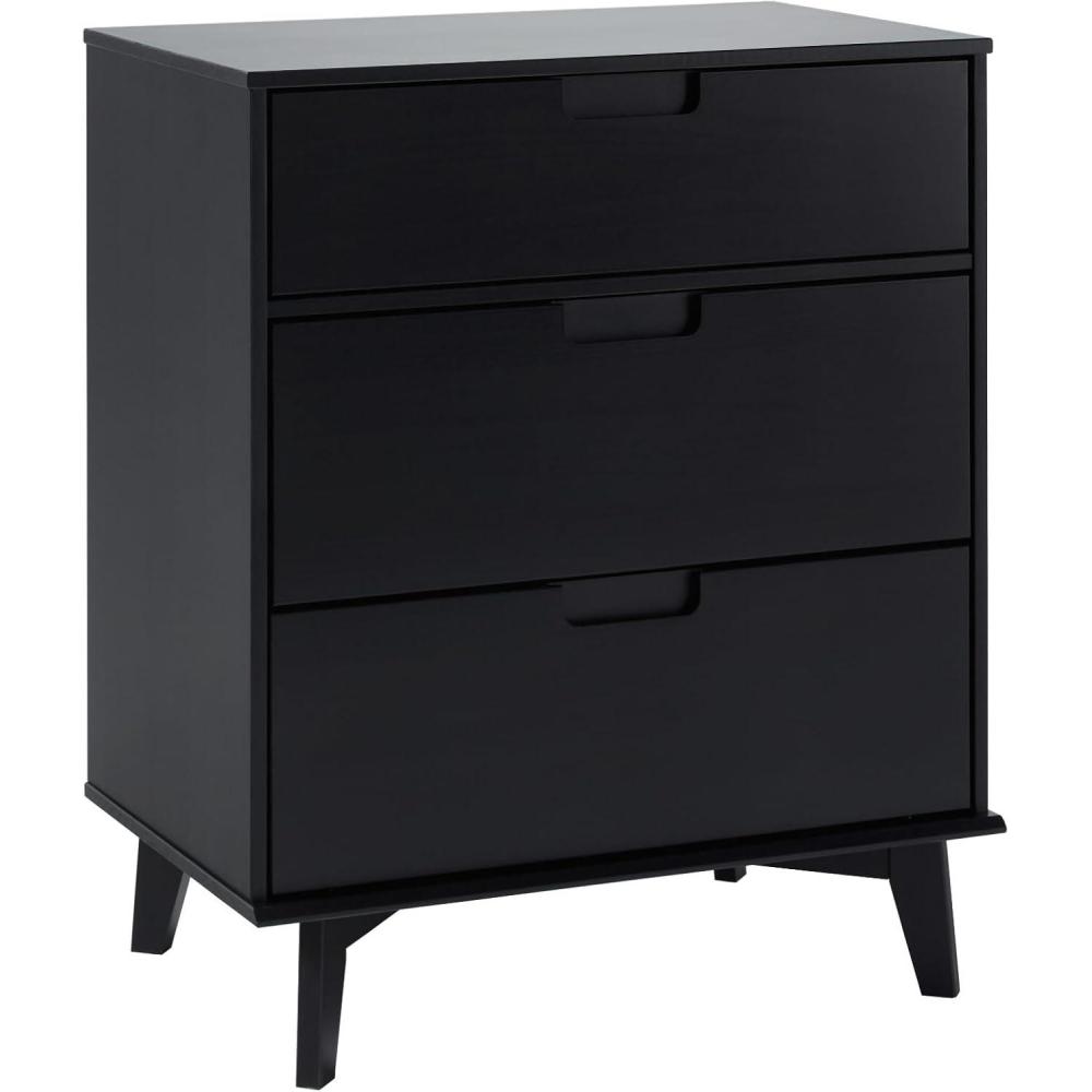 imageWalker Edison Sloane 6Drawer Solid Wood Dresser with Metal Handles 52 Inch CaramelBlack