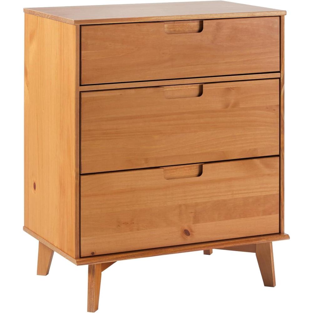 imageWalker Edison Sloane 6Drawer Solid Wood Dresser with Metal Handles 52 Inch CaramelCaramel