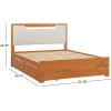 Walker Edision Sloane Solid Wood Upholstered Bed Frame with Storage Drawers, Queen, Caramel(Caramel)