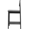 Walker Edison 2-Piece Minimalist Solid Wood Counter Stool, Set of 2, Black(Black)