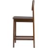 Walker Edison 2-Piece Minimalist Solid Wood Counter Stool, Set of 2, Black(Walnut)